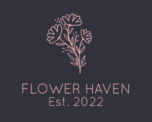 Aesthetic Flower Garden logo design