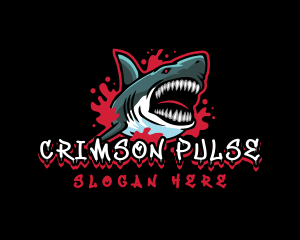 Blood - Savage  Shark Gaming logo design