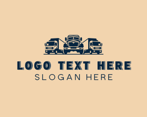 Military Truck - Trucking Delivery Cargo logo design