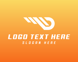 Aeronautics - Logistics Tech Letter D logo design