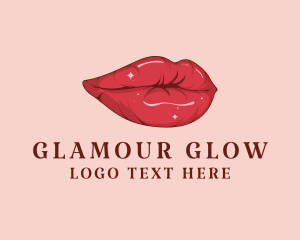 Red Lips Cosmetic logo design