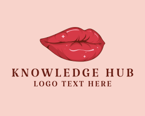 Beauty - Red Lips Cosmetic logo design