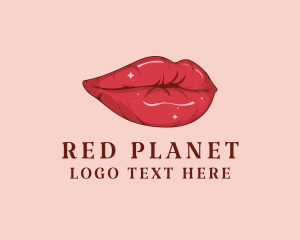 Red Lips Cosmetic logo design