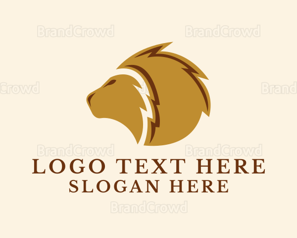 Wild Lion Animal Logo