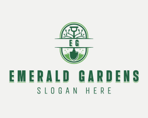 Garden Shovel Landscaper logo design