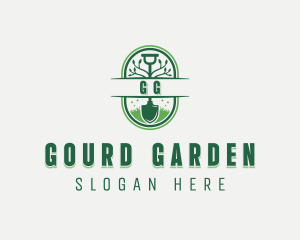 Garden Shovel Landscaper logo design