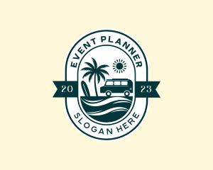 Travel - Beach Travel Van logo design