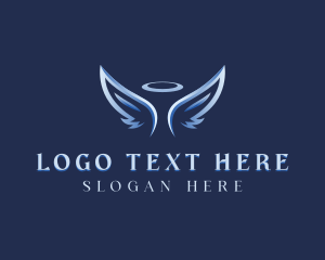 Spiritual - Healing Angel Wings logo design