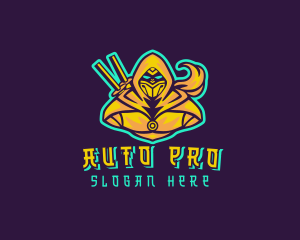 Warrior - Samurai Ninja Character Esport logo design