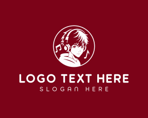 Anime Audio Musician logo design