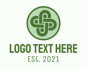 Green - Celtic Buckler Shield logo design