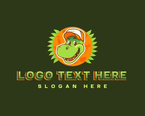 Dinosaur - Dinosaur Worker Laborer logo design