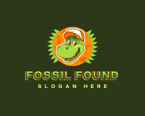 Dinosaur Worker Laborer logo design
