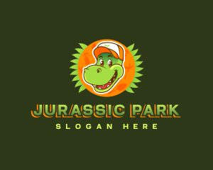 Jurassic - Dinosaur Worker Laborer logo design
