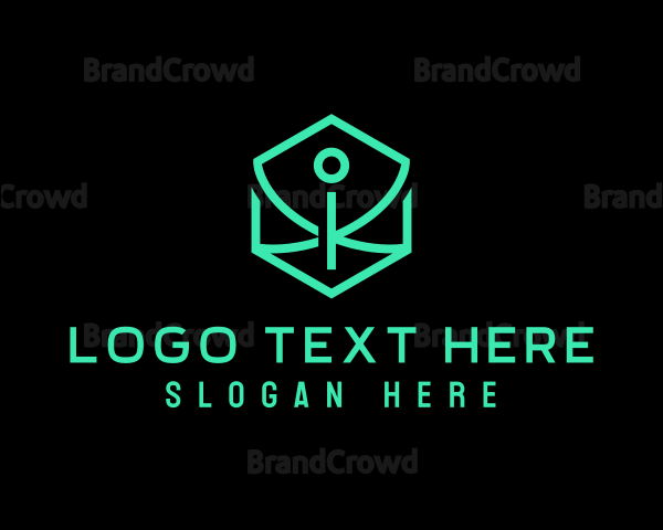 Modern Hexagon Letter I Logo