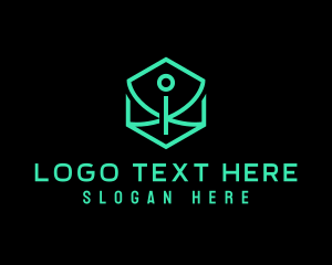 E Commerce - Modern Hexagon Letter I logo design