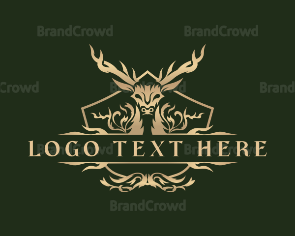 Elegant Deer Crest Logo