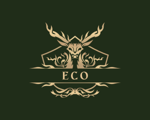 Coat Of Arms - Elegant Deer Crest logo design