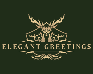 Elegant Deer Crest logo design