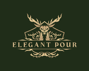 Elegant Deer Crest logo design