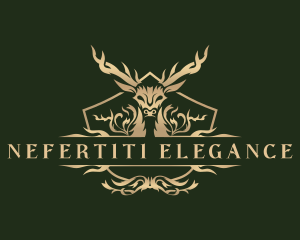 Elegant Deer Crest logo design