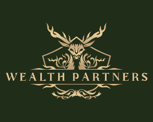 Elegant Deer Crest logo design