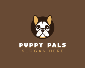 Puppy Dog Bulldog logo design