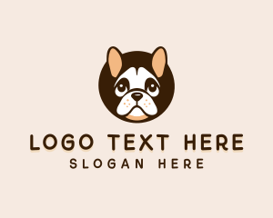 Puppy Dog Bulldog logo design