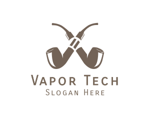 Vapor - Double Pipe Cigar logo design