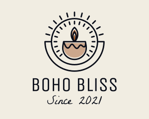 Boho Candle Decoration  logo design