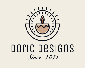 Boho Candle Decoration  logo design