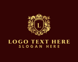 High End - Royal Shield Crown logo design