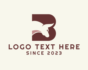 Cow - Bull Letter B logo design