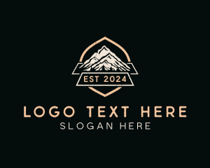 Peak - Mountain Hiker Adventure logo design