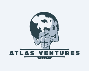 Atlas Muscular Strength logo design