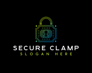 Security Padlock Technology logo design