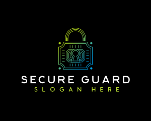 Security Padlock Technology logo design