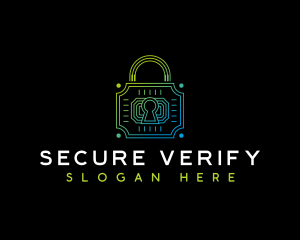 Security Padlock Technology logo design