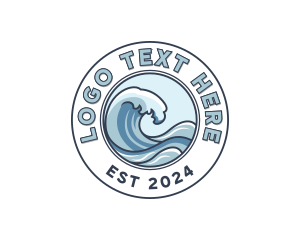 Wave Surfer Island logo design