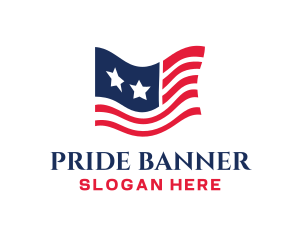 Stars Stripes Flag logo design