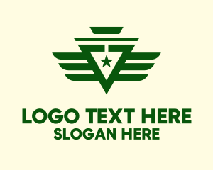Military - Military Star Wings logo design