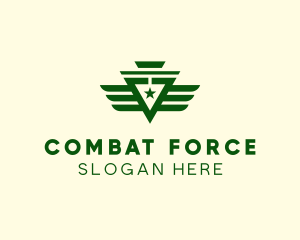 Military - Military Star Wings logo design