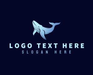 Blue Dolphin - Blue Whale Waterpark logo design