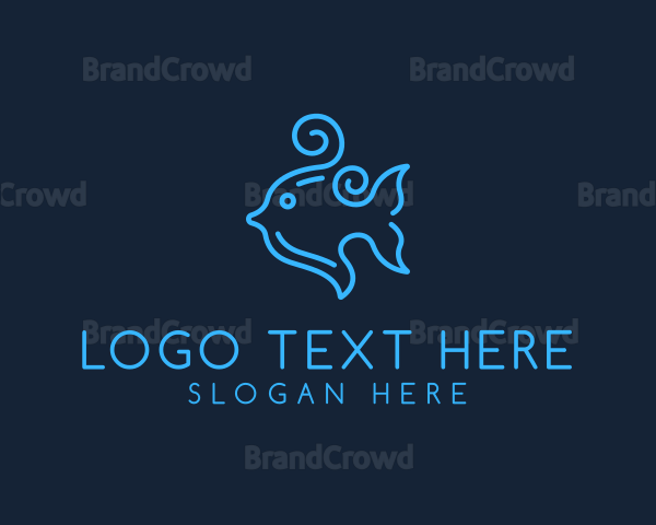 Ocean Swirly Fish Logo