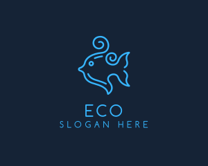 Water Park - Ocean Swirly Fish logo design