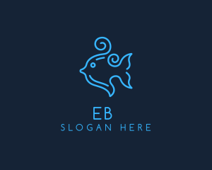 Creature - Ocean Swirly Fish logo design