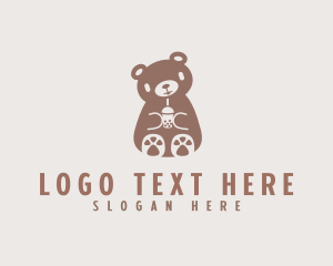 Brown Bear Milktea logo design