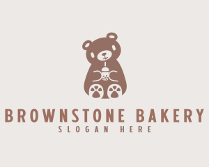 Brown Bear Milktea logo design