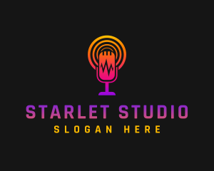 Actress - Radio Station Microphone logo design