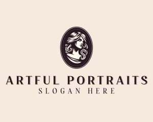 Portrait - Hairstyling Woman Salon logo design